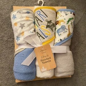 Safari animal hooded bath towels